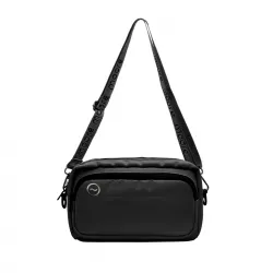 Riñonera Bandolera Negro Metalizado MOOREBAGS