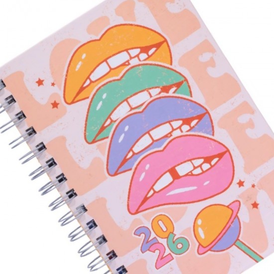 Agenda Diseño Diaria Abstracto 2026