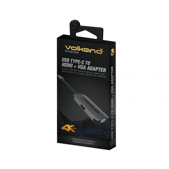 Adaptador USB-C a HDMI + VGA VolkanoX