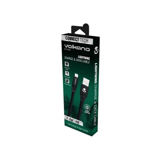Cable cargador Volkano Lightning 1.2m