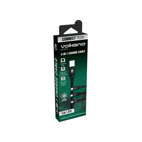 Cable de carga Volkano 3 in 1