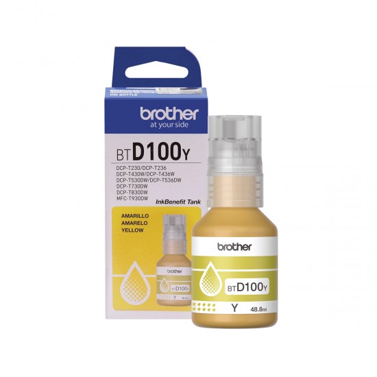 Botella de tinta BROTHER amarillo