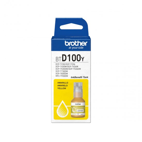 Botella de tinta BROTHER amarillo