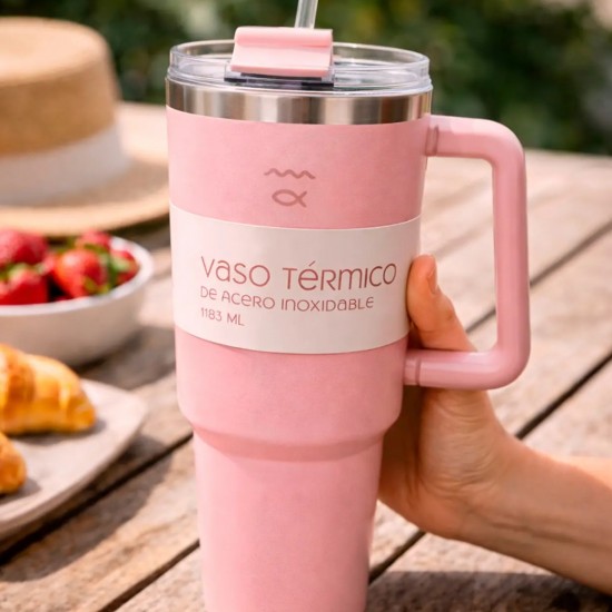 VASO TERMICO 1200Ml ROSA