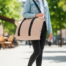 CARTERA TOTE Beige mate