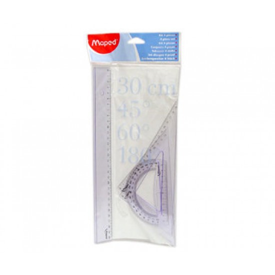 Juego de geometría 30cm MAPED