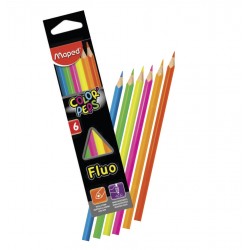 Lápices De Colores 6 Fluo MAPED