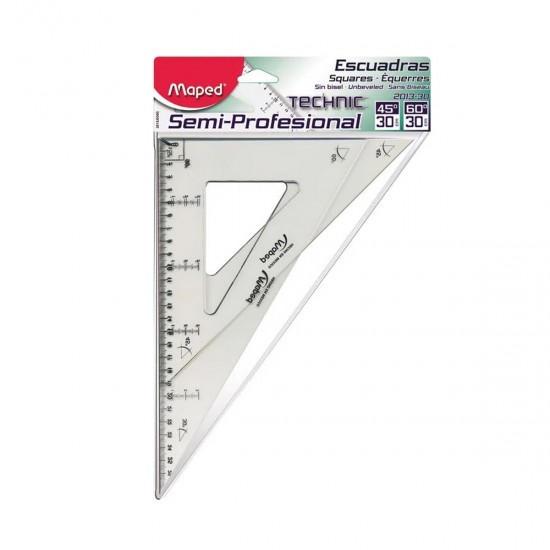 Escuadras Acrilico 28cm Set 45/60º MAPED