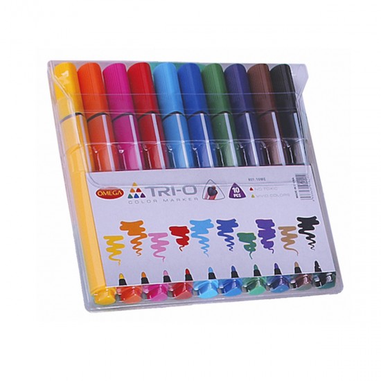 Set 10 Marcadores Gruesos Trio OMEGA