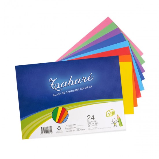 Block TABARÉ Cartulina A-4 24 hojas