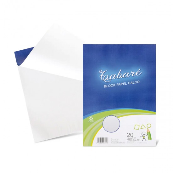 Block TABARÉ Papel calco A-4 20h.