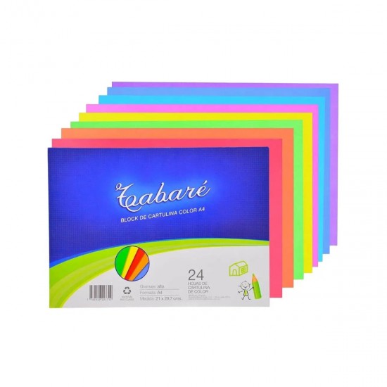 Block TABARÉ A-4 20h.180gr. Fluo