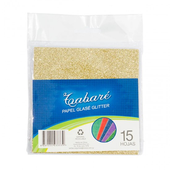Papel Glase Glitter TABARÉ