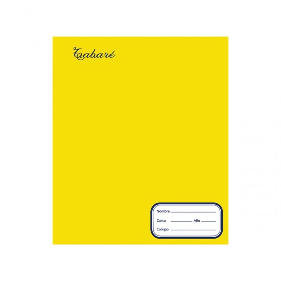 Cuaderno 48 Hojas Amarillo Rayado TABARÉ