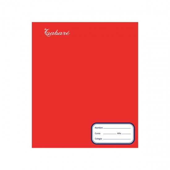 Cuaderno 96 Hojas Rojo Rayado TABARÉ