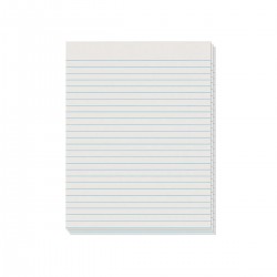 Hoja de escrito rayada 22x28cm 50 unidades