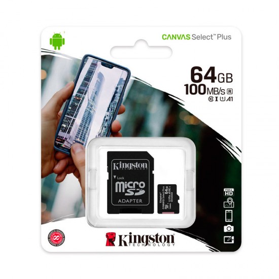 KINGSTON microSD 64Gb Canvas Clase 10