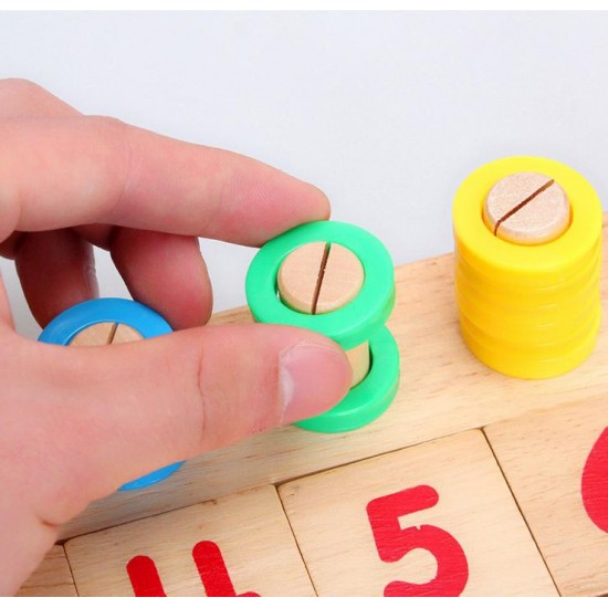 Juego de Madera Contando del 1 al 10