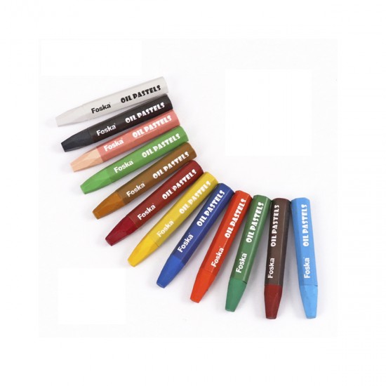 Crayolas hexagonales X12 FOSKA