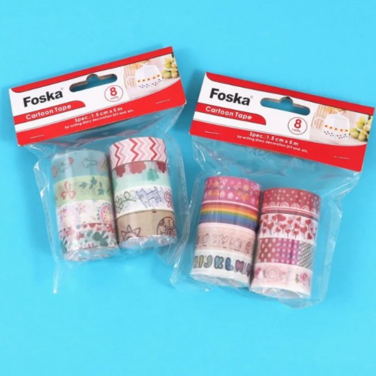 Cinta c/diseño pack 8 unidades FOSKA