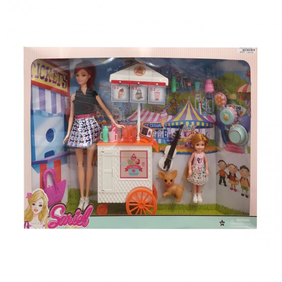 Muñeca Sariel con carrito y mascota