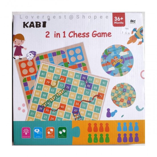 Juego mesa Ludo y Escalera 2 en 1